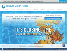 Tablet Screenshot of pressurecleanpools.com